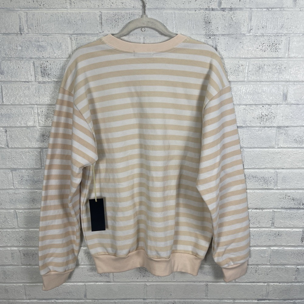Bananas Monkey Crewneck Sweatshirt Peach Striped Mens Size M Streetwear - Picture 2 of 9